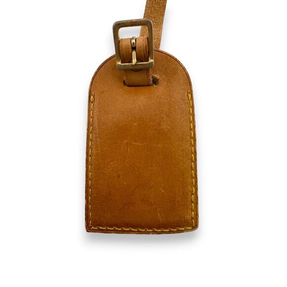 Authentic Louis Vuitton Leather Luggage Tag - Picture 10 of 12